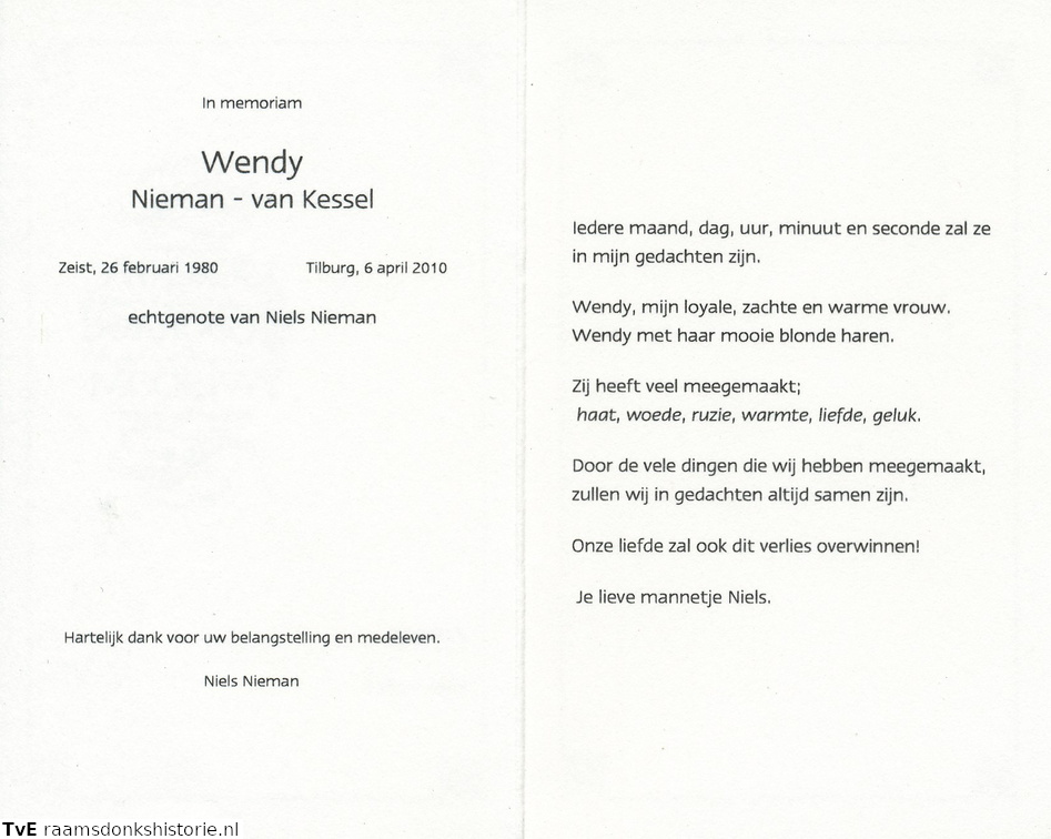 Wendy van Kessel- Niels Nieman